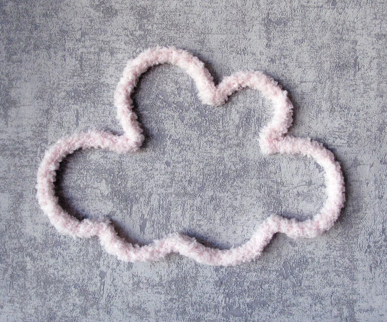 Wall decor light pink fluffy cloud imagem 1