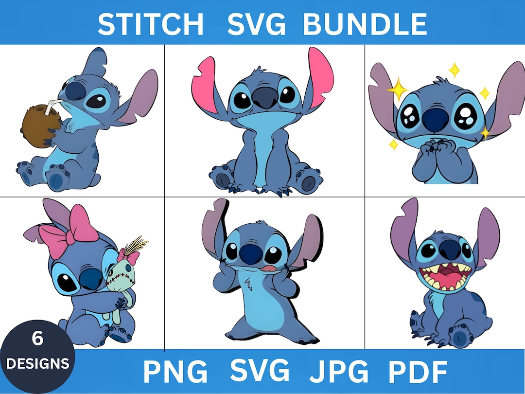Digital Download Stitch Png,svg,pdf,jpg Bundle, Commercial Use, T Shirt ...