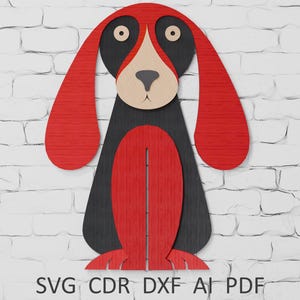 3D Laser Cut Svg Mandala Cool Dog Wall Art Shadow Box Dxf Cricut Xtool Home Decor Gift Multilayer Cardstock Glowforge Dog Template Ornament