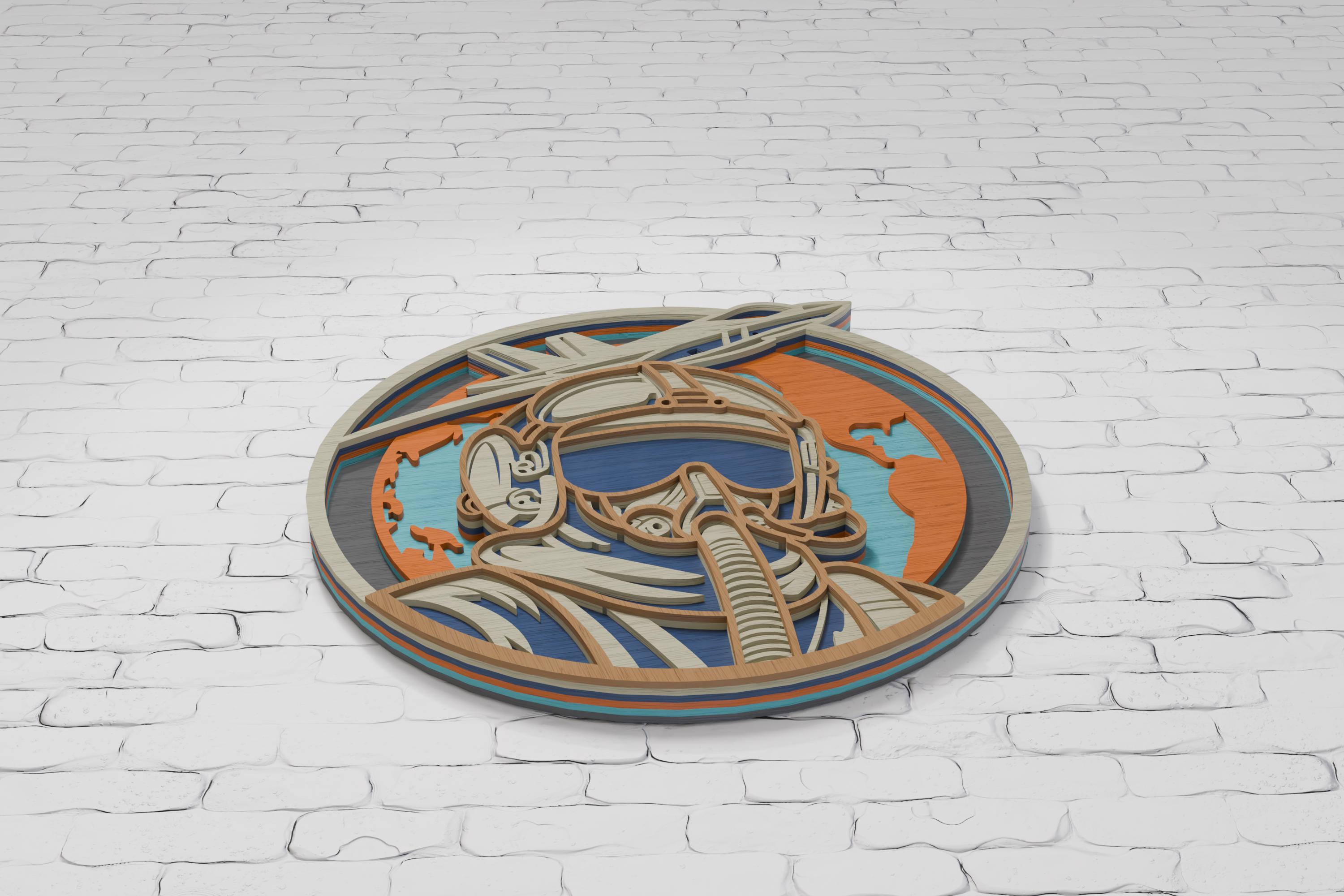 Pilot Fighter Plane Layered SVG, Multilayer Laser Cut Files (digital ...