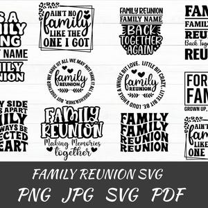 Family Reunion SVG Bundle: Tree, Vacation, T-Shirt Designs (Digital Download)