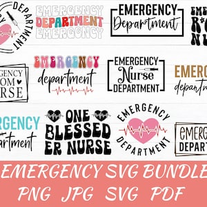 Emergency Department SVG Bundle: ER Nurse Stethoscope Design (Cricut Files)