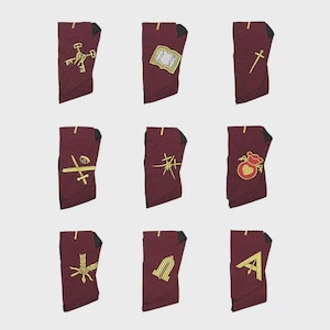 Masonic Regalia 14th Degree Officers Apron and Collar Set