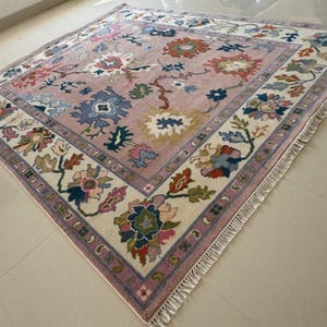 Custom Oushak Rug Hand-Knotted Wool Area Rug Vintage Carpet |Traditional Luxury Floor Area Rug for Living Room Bedroom 8x10 9x12 12x15