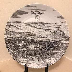 Vintage Stuttgart Germany Wall Plate Made by Altenkunstadt