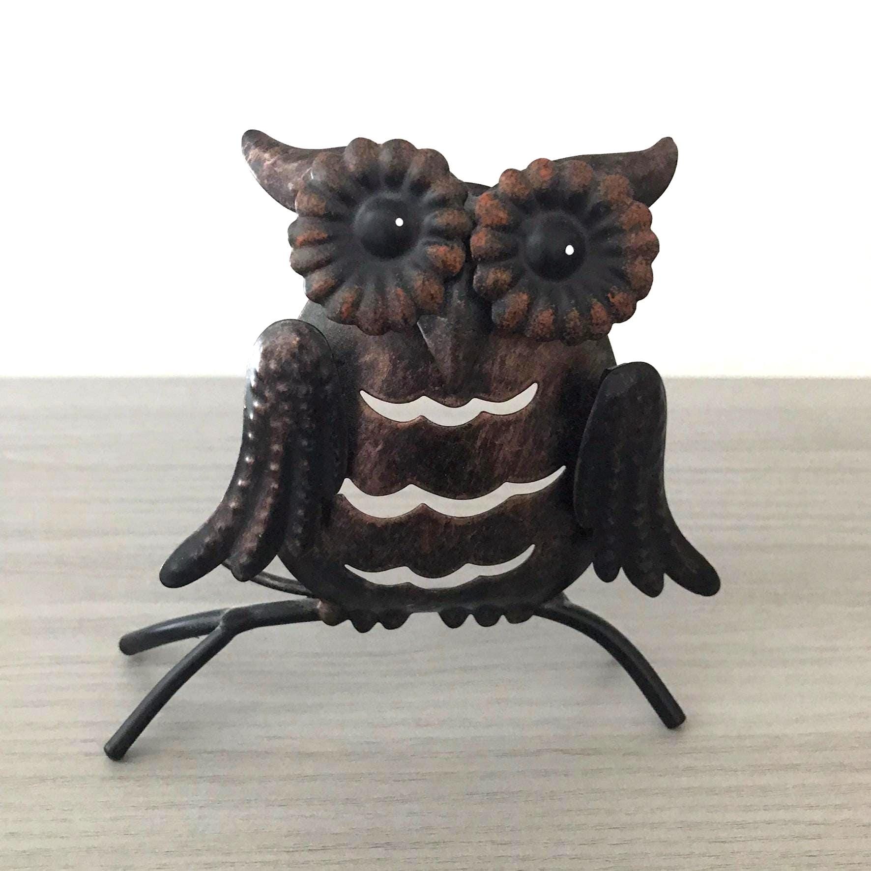Vintage Metal Owl Figurine