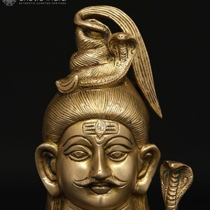 7&quot; Brass Lord Shiva Head | Made In India