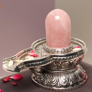 5&quot; Small Rose Quartz Shivalinga Statue