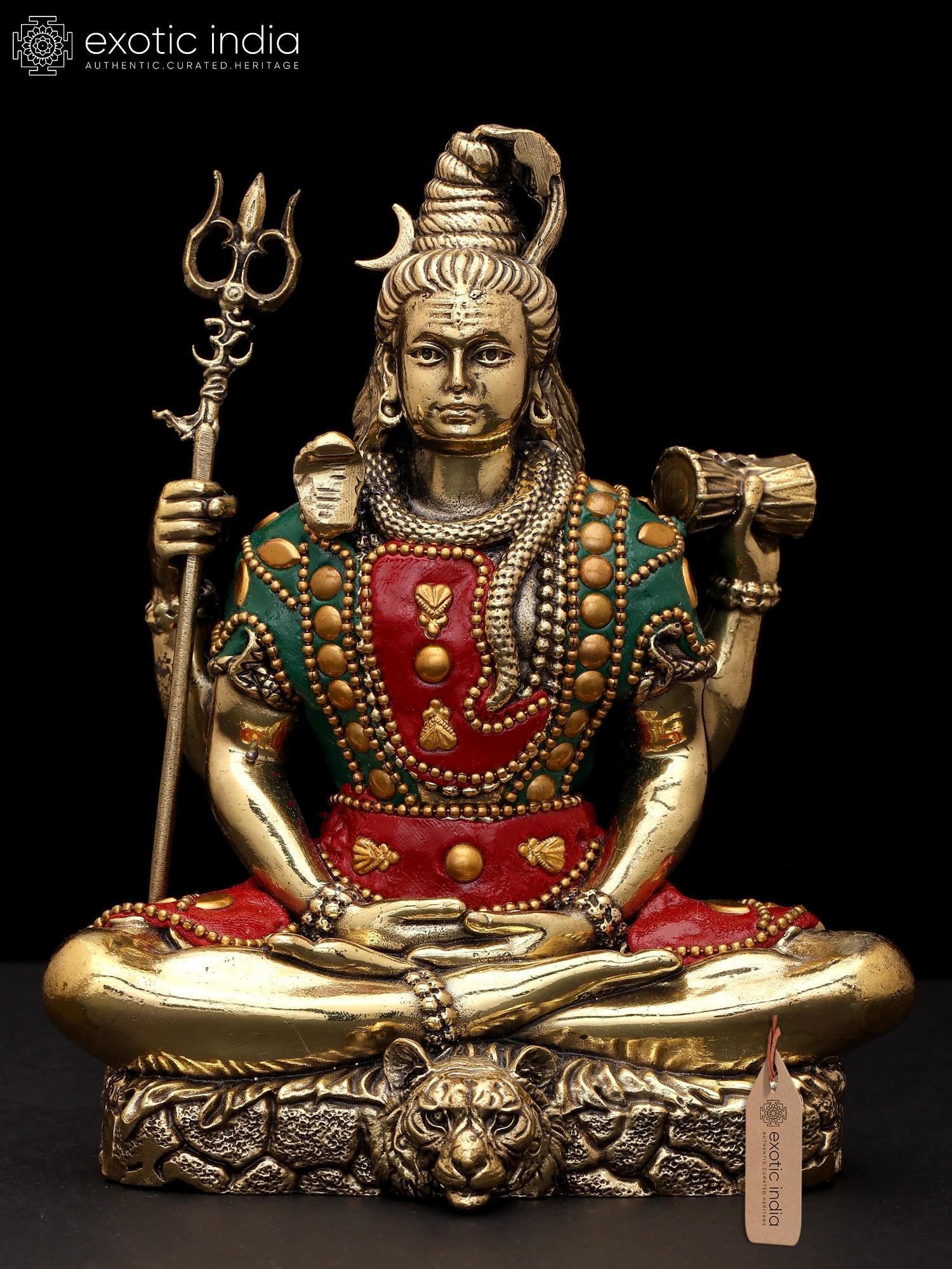 シヴァ座像 高さ 5cm 真鍮製 ヒンドゥ美術 世界の創造、維持、再生を司る最 シヴァ座像 高さ 5cm 真鍮製 ヒンドゥ美術 世界の創造、維持、再生を