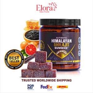 Herbal Fruit Gummies with Manuka Honey | Natural Plant-Based Cubes | Energy & Focus Snack | 30 Pieces Authentic Himalayan Shilajit Gummies