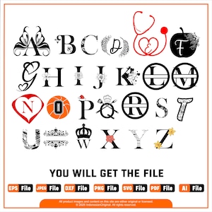 Monogram SVG Alphabet Bundle – 33 Letter Sets for Cricut, Silhouette & Laser Crafts | Instant Digital Download