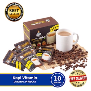 Kopi Vitamin Traditional Herbal Mix | Natural Energy Coffee | 10 Sachets