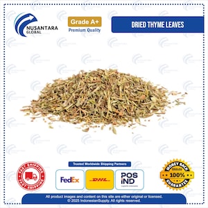 Dried Thyme Leaves, Premium Quality Herb, Aromatic Thyme for Cooking, Baking, Soups, Roasted Meat, Mediterranean and Herbal Blends