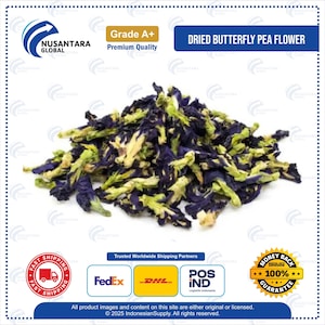 Dried Butterfly Pea Flower, Organic Blue Tea Flowers, Herbal Tea Ingredient, Natural Food Coloring, Blue Clitoria Ternatea