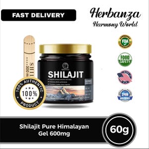 Reines Shilajit-Harz, Himalaya-Kräuterpaste, 60g Naturharz, organisches Mineralpech, Wellness auf pflanzlicher Basis, Adapter für Adapter