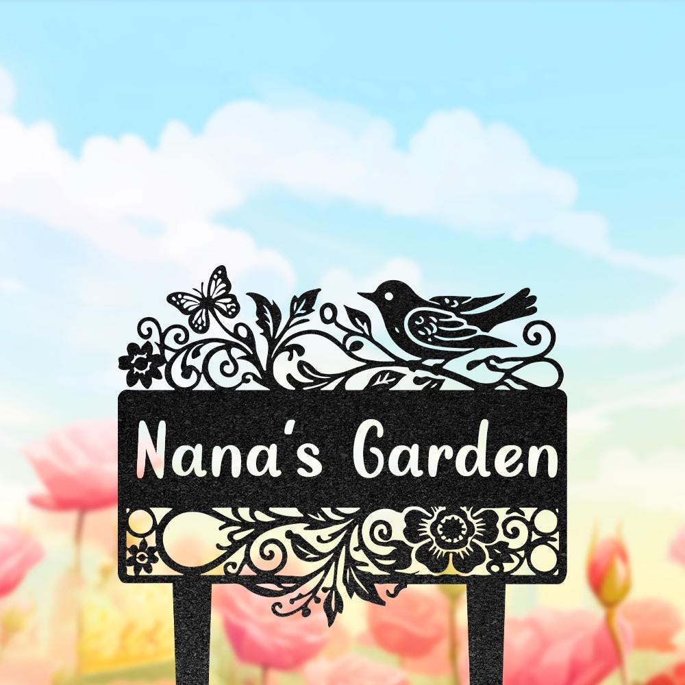 Custom Garden Sign, Personalized Flower Garden Decor, Gardener Name ...