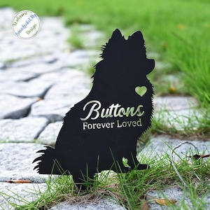 Personalized Pomeranian Memorial Sign, Custom Dog Name Grave Marker, Pomeranian Keepsake, Pet Remembrance Stake, Garden Decor, Pet Loss Gift