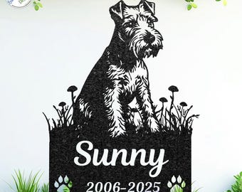 Custom Lakeland Terrier Memorial Stake, Personalized Dog Grave Marker