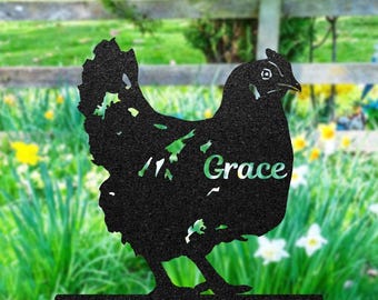 Personalisierte Huhn Gedenkpfahl, Huhn Grabstein, Bauernhof Tierplakette