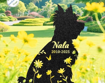 Personalized Yorkshire Terrier Memorial Stake, Custom Pet Loss Gift, Garden Decor
