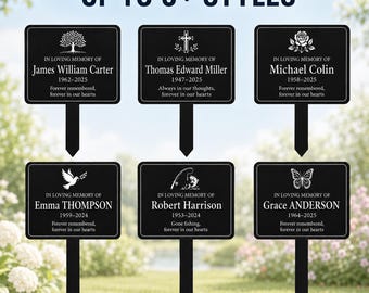 Personalized Memorial Garden Plaque, Custom Name Memorial Stake, In Loving Memory Sign, Sympathy Gift, Outdoor Yard Decor