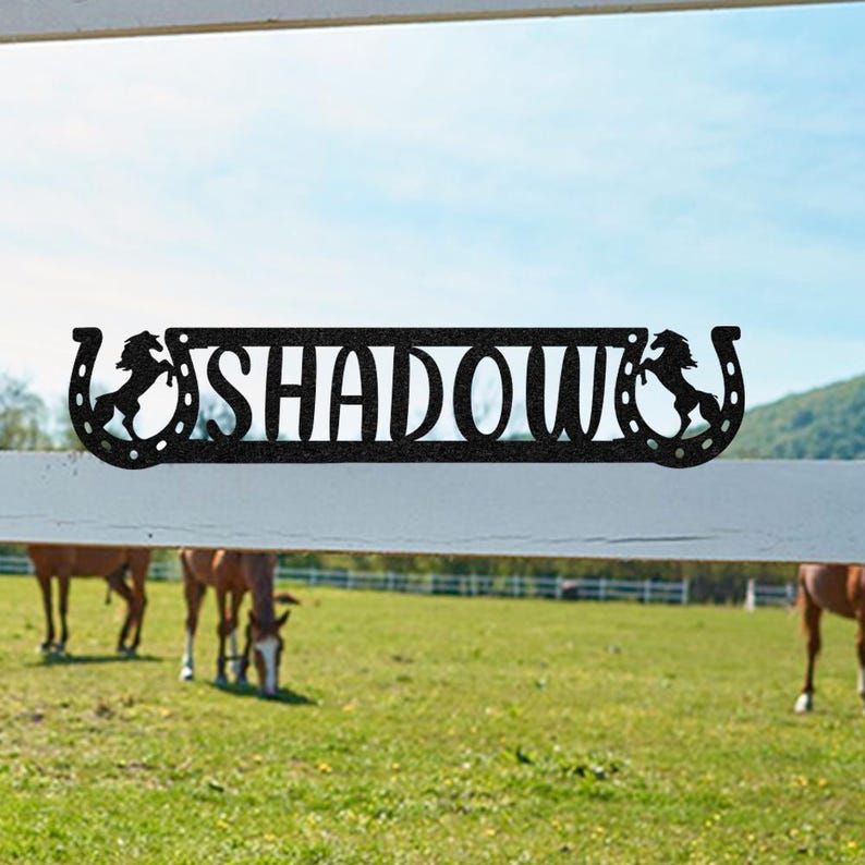 Custom Horse Name Sign, Personalized Horse Wall Art, Horse Lover Gift ...
