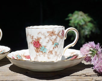 Mintons Bone China Ancestral Demitasse Tazze e piattini