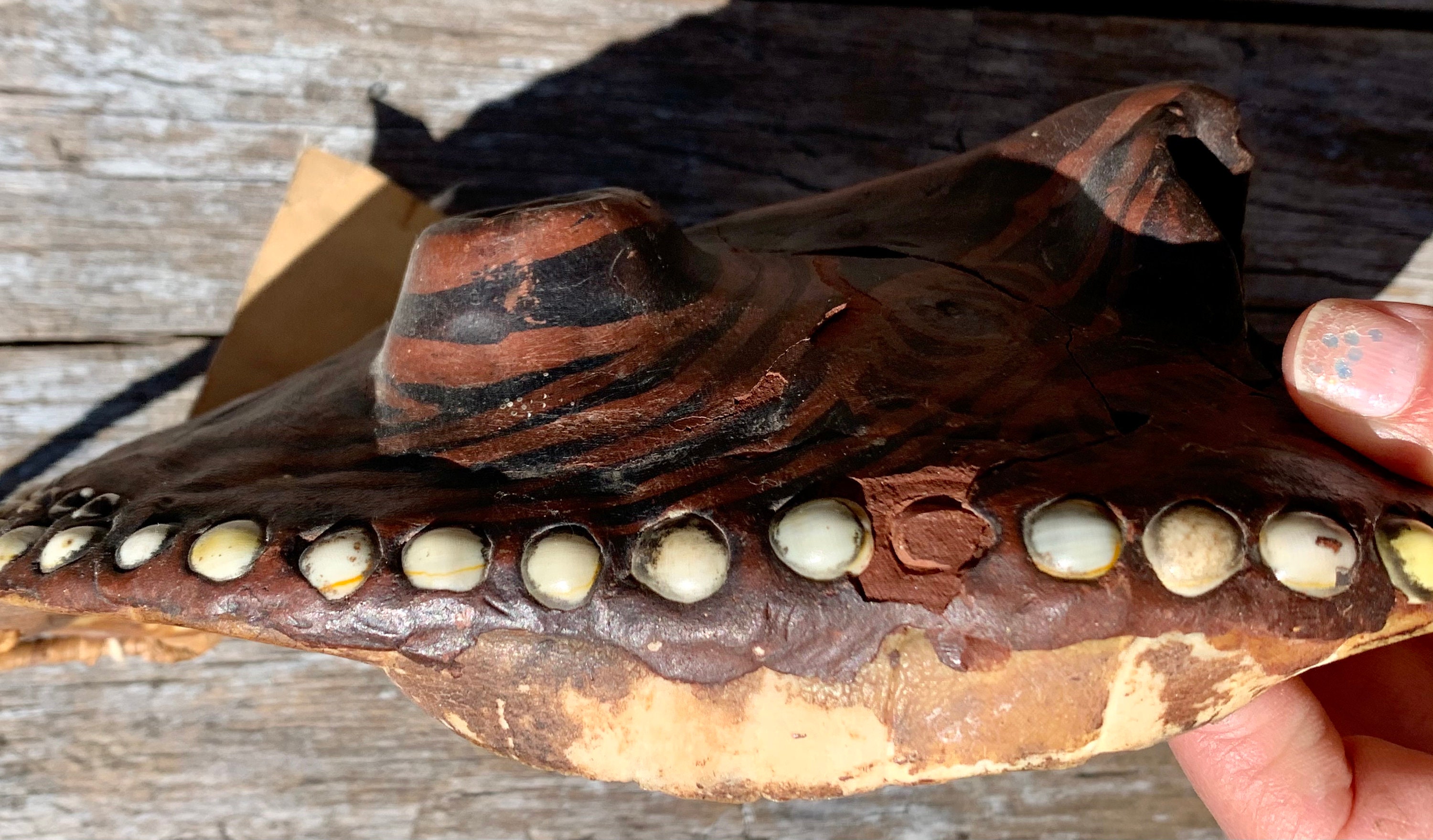 美品　希少　木製　パプアニューギニア　セピック川流域の部族　マスク　飾り 美品 希少 木製 パプアニューギニア セピック川流域の部族