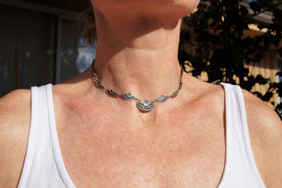 Mexican Silver Sombrero Souvenir Necklace