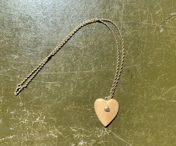 Alaskan Gold Nugget Heart Pendant Necklace - image 3