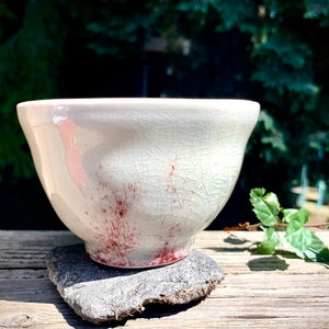 Vintage Japanese Art Pottery Raku Tea Bowl Cup