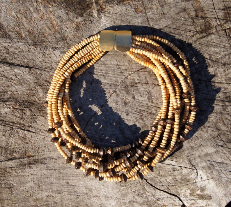 Jay Feinberg Wood Bead Multistrand 80/'s Necklace