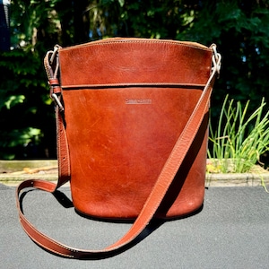 Dooney Alto Brown Bucket Bag Italy