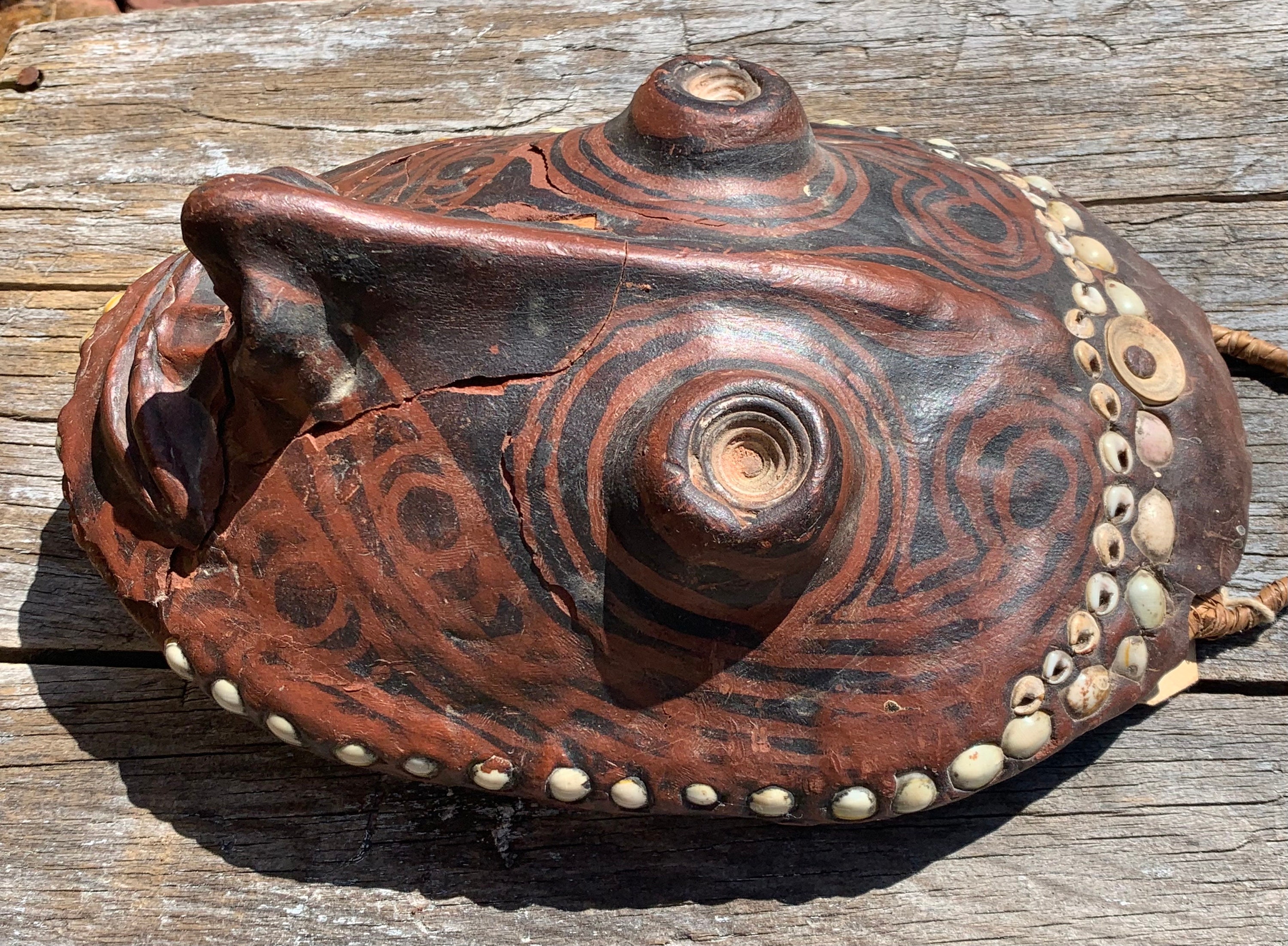 パプアニューギニア カメの甲羅 セピック川 コロガ村 マスク