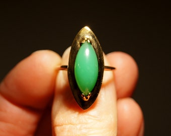 9 CT Rose Gold Nephrite Jade Ring