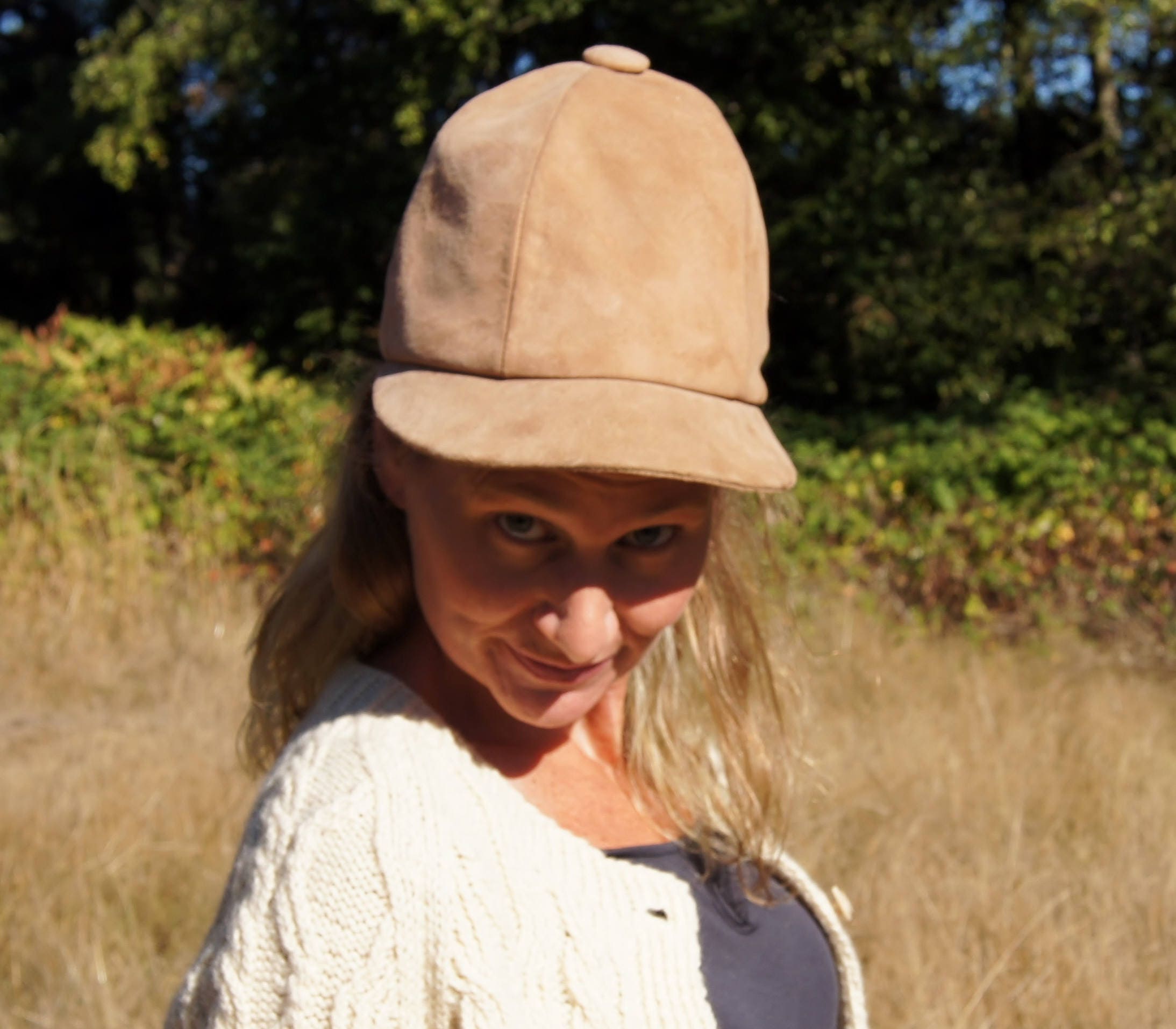 70\'s Tan Suede Scully Hat 70 main image 4