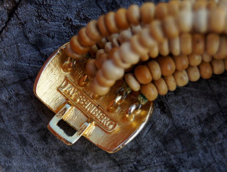 Jay Feinberg Wood Bead Multistrand 80/'s Necklace