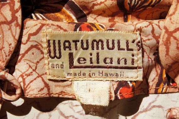 1940's Watumull's Hawaiian Kimono Dress Aloha Dre… - image 3