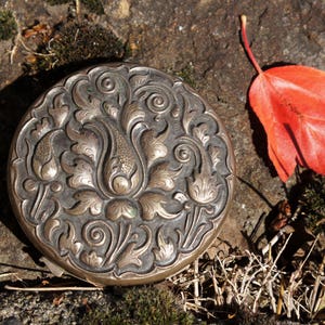 1930&#39;s Tribal Java Silver Compact Paisley Design