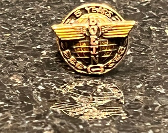 Boeing 5 Year 10k Gold Employee Service Pin Totem Pole Tie Tack - Etsy