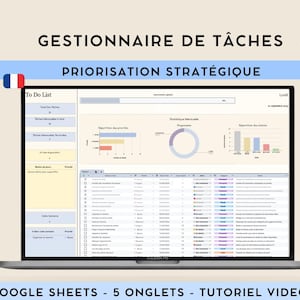 Planner Gestion des Tâches – To‑Do List Google Sheets Kanban & Matrice Eisenhower