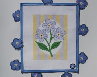 Forget Me Not Needlepoint Canvas