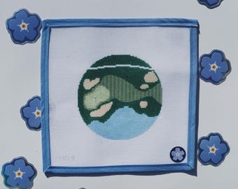 Golf Hole Needlepoint Canvas