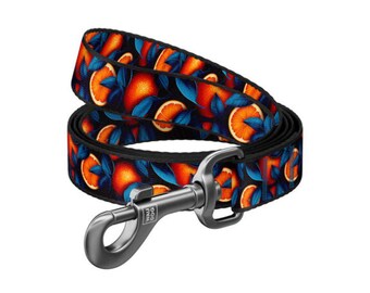 Nylon Leash  “Orange”– Lightweight, Durable, and Stylish Accessory with Exclusive Design of juicy oranges