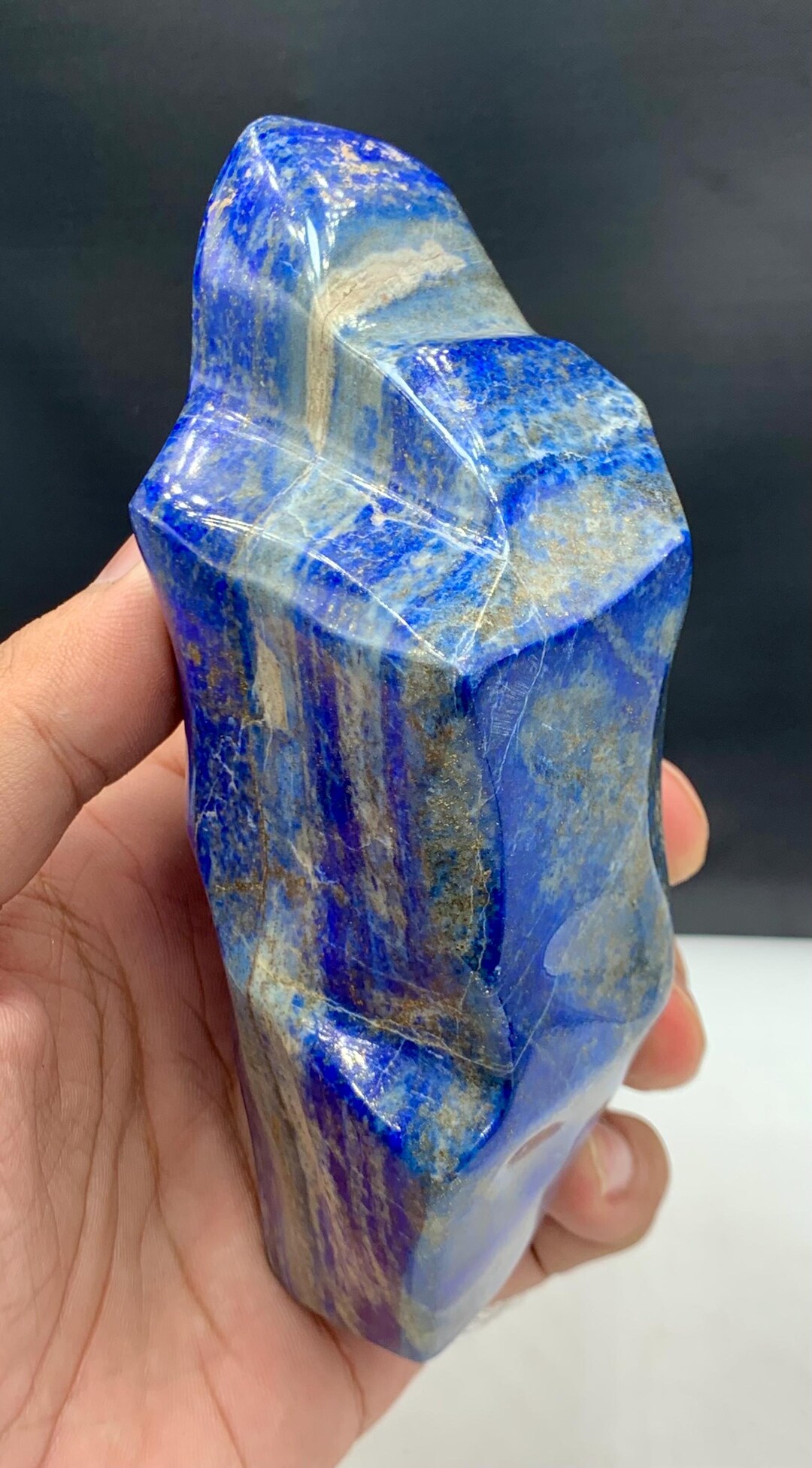 786 Gram Natural Lapis Lazuli Tumble: Polished Freeform Stone From