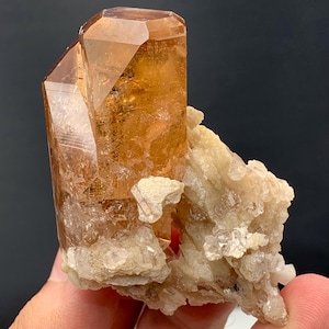 Topaz with Cleavelandite, Mica,This incredible Transparent Crystal Matrix D,Free Fully lustrous Natural Specimen from Pakistan. 118.60 Gram