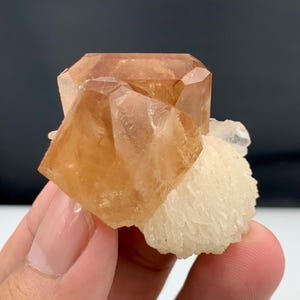 Topaz with Cleavelandite, Quartz Twin Wonderful Topaz Gemmy Crystals on Matrix Beautiful Natural Specimen from Pakistan 58 Grams