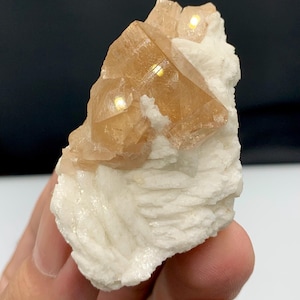 Topaz with Snow White Cleavelandite, Wonderful Transparent Crystals on Albite Matrix Beautiful Natural Specimen from Pakistan. 66 Gram