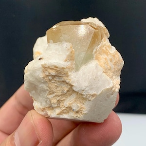 Topaz bi Color Rare Unique Crystal with Cleavelandite Wonderful Damage Free Crystal Matrix A Aesthetic Specimen from Pakistan. 117 Grams