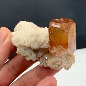 Topaz with Cleavelandite, Mica Combine incredible Transparent Crystal Matrix D,Free Fully lustrous Natural Specimen from Pakistan. 136 Gram